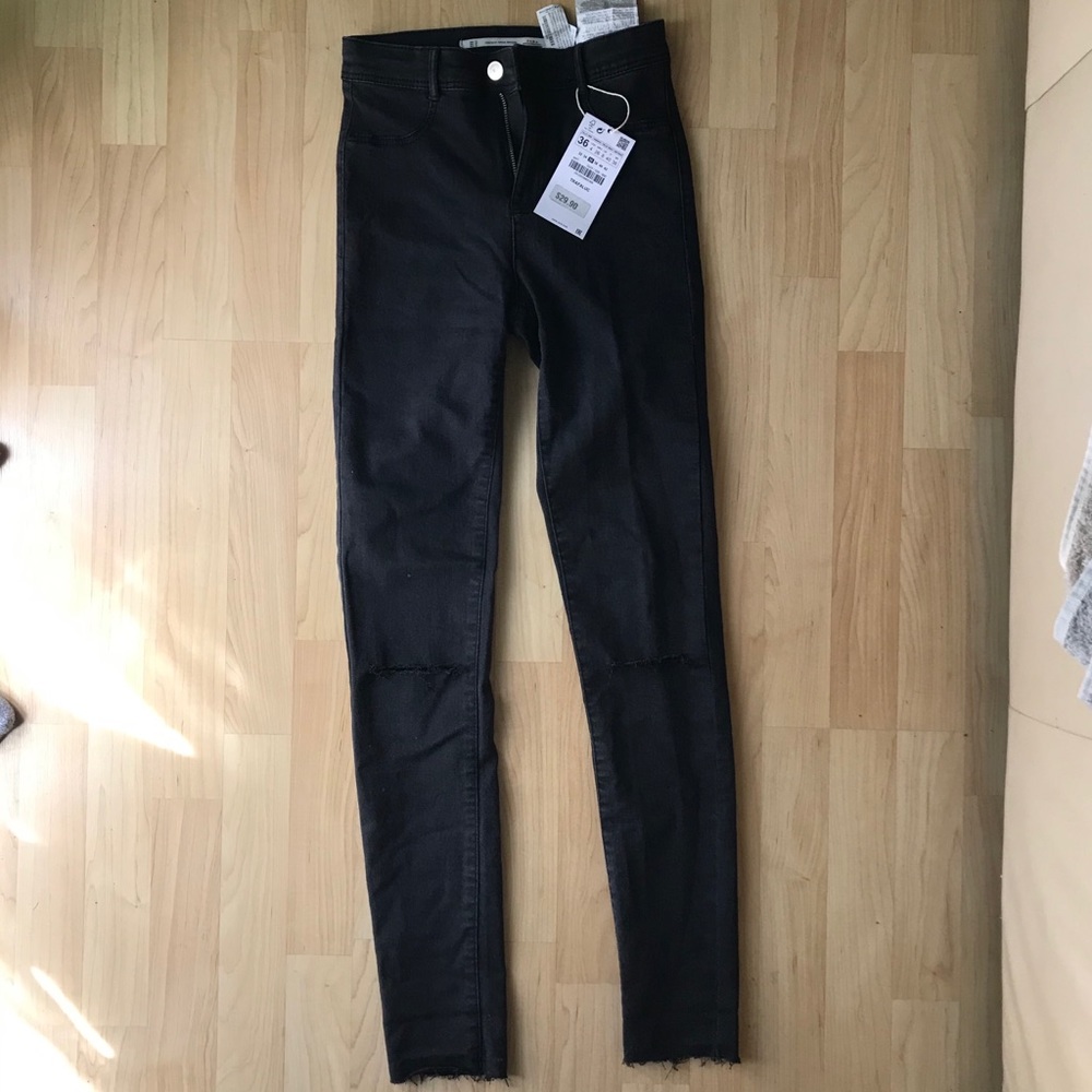 Zara Cropped High Elastic Jeggings